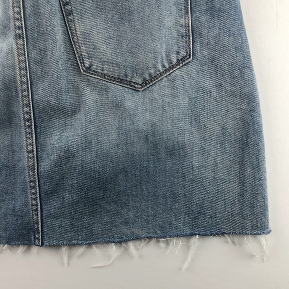 Blank NYC Way Back When Cutoff Denim Skirt In Serengeti w25 - Picture 6 of 10